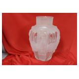 A Desna Heavy Semi Nude Frost Glass Vase