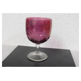 A Cranberry Colour Goblet