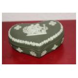 Vintage Wedgwood Jasperware Heart Shape Box