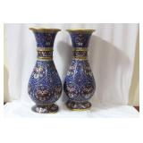 A Pair of Chinese Cloisonne Vases