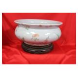 Antique Chinese Bowl on Swevel Stand
