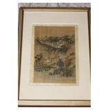 Antique Chinese Pastel and Silk Painting
