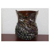 An Art Glass Owl Pitcher