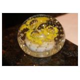 Art Glass Control Bubble Paperweight