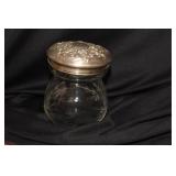 An Art Nuveau Ornate Sterling Top Etched Container