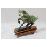A Jade Horse on Stand