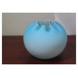 A Victorian Glass Peach Plum Bowl