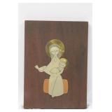 Sterling Silver and Madonna on Wood