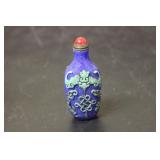 A Chinese Peking Glass Overlay Snuff Bottle