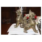 Pair of Asian Bronze Foo Lions