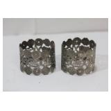 Set of 2 Export Sterling Napkin Rings