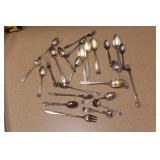 lot of silverplate forks and spoons