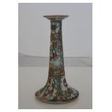 Antique Chinese Rose Medallion Candlestick
