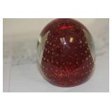 Control Bubble Art Glass Paperweight