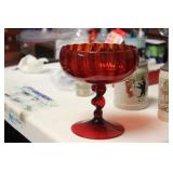 A Red Compote Glass