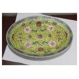 A Vintage Chinese Yellow Longetivity Platter