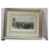 A Framed Engraving of the City of Providence