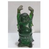 A Vintage Chinese Green Lucite Biddha