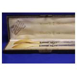 800 or Sterling Silver Handle Carving Set