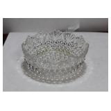 A Pressed Glass Nut Bowl