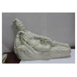 A Reclining Chinese Blanc de Chine Kwan Yin