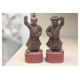 Lot of Two old Wood Figurines