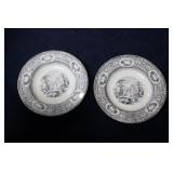 A Pair of Wedgwood Transferware Soup Bowls
