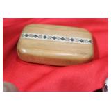 An Inlaid Wooden Slide Trinket Box