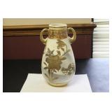 Japanese Pottery Vase - Gold Gilted