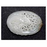 Nicely Carved White Jade Amulet