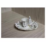 A France Candle Holder with a Porcelain Stuffer