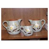 A Lot of 3 Stangal Pottery Pitchers