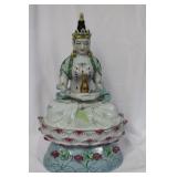 A Chinese Kwan Yin on a Lotus Pedestal