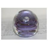 Control Bubble Art Glass Paperweight