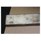 Antique Chinese Bone Inlaid Metal Box