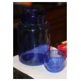 Lot of 2 Cobalt Blue Articles