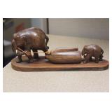 Exotic Wood Two Elephants