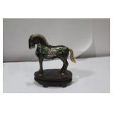A Vintage Cloisonne Horse on Stand