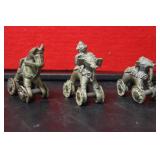 Lot of 3 Metal Animals on Wheels