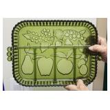 A Vintage Fruit Glass Tray