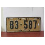 A 1927 New Hampshire License Plate
