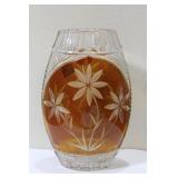 An Etched Glass Crystal Vase