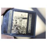 Black and White Antique Photograph Slide on Glass