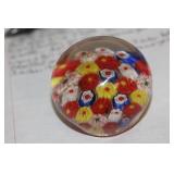 Millifiori Art Glass Paperweight