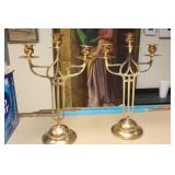Pair of Decorative Deco Style Candelabras