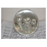 Control Bubble Art Glass Paperweight