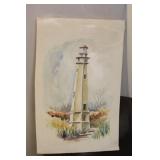 Watercolour of a Light House