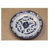 Antique Chinese Flow Blue Plate