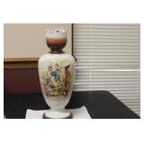 A Hand Painted  Bristol Glass Vase