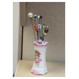 Hair Pin Holder with Hair Pins Inside